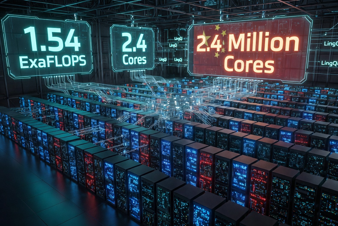中国绕过美国GPU禁令，推出1.54 ExaFLOPS纯CPU超级计算机“LineShine”：搭载240万颗华为自主设计的Armv9核心